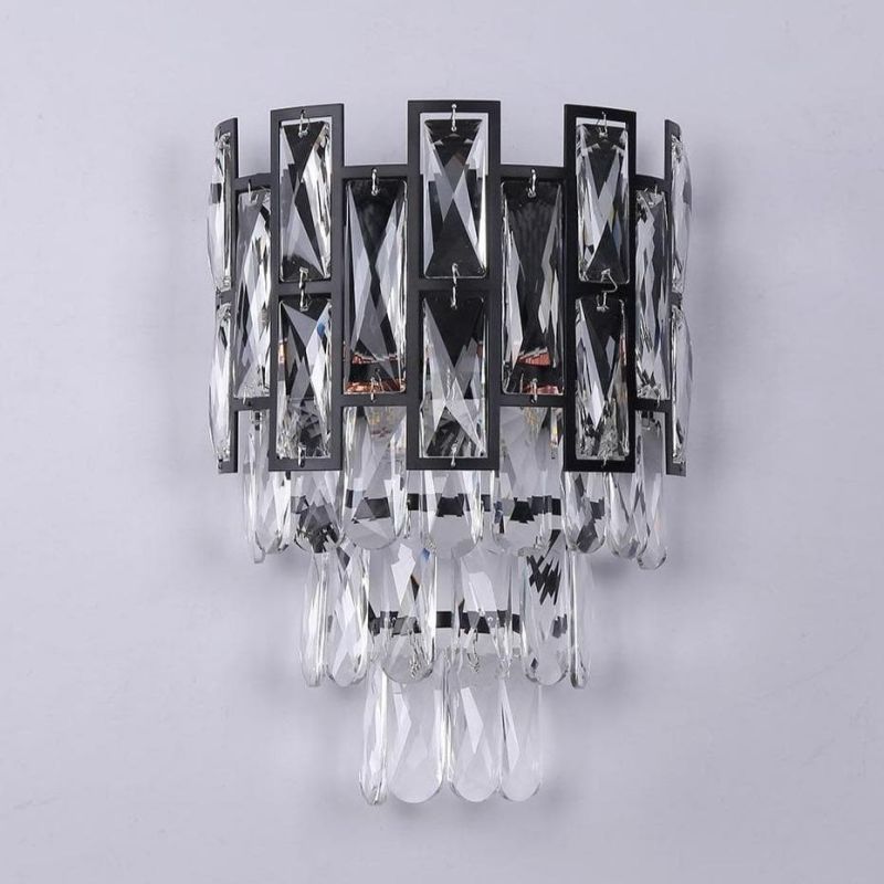 Nimbus Black Clear Crystal Wall Sconce, chandelier - view 3