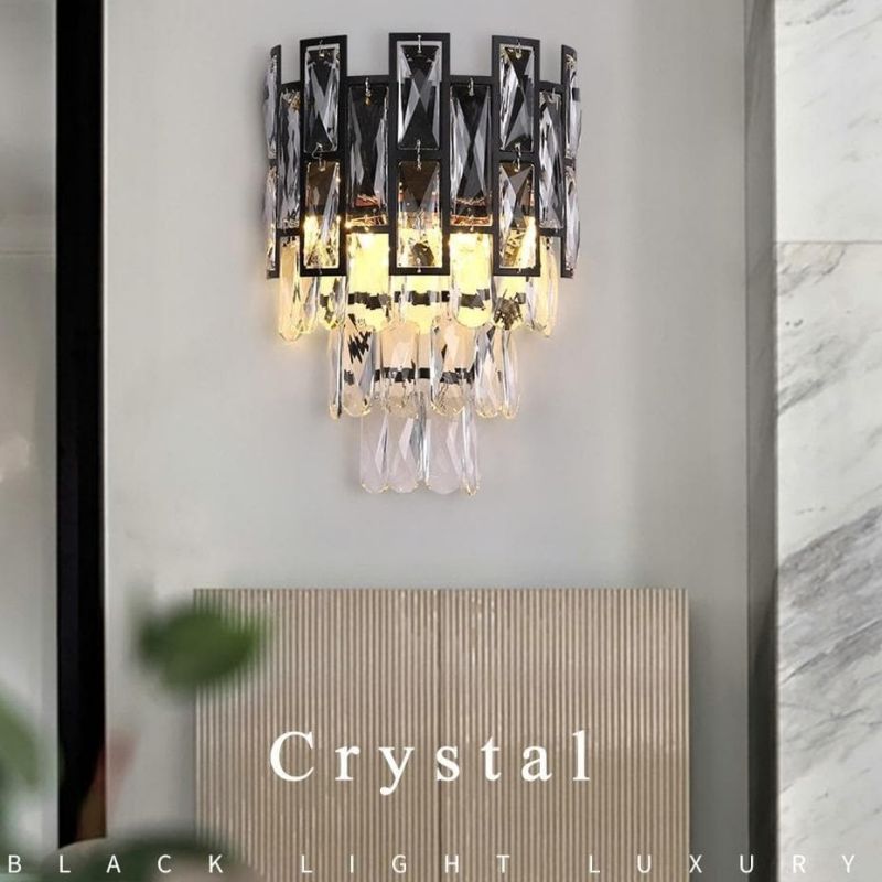 Nimbus Black Clear Crystal Wall Sconce, chandelier - view 5