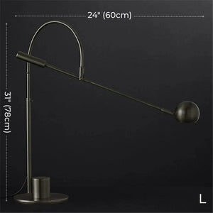 Cole Minimalist Metal Rotatable Table Lamp, Gold Black - view 30