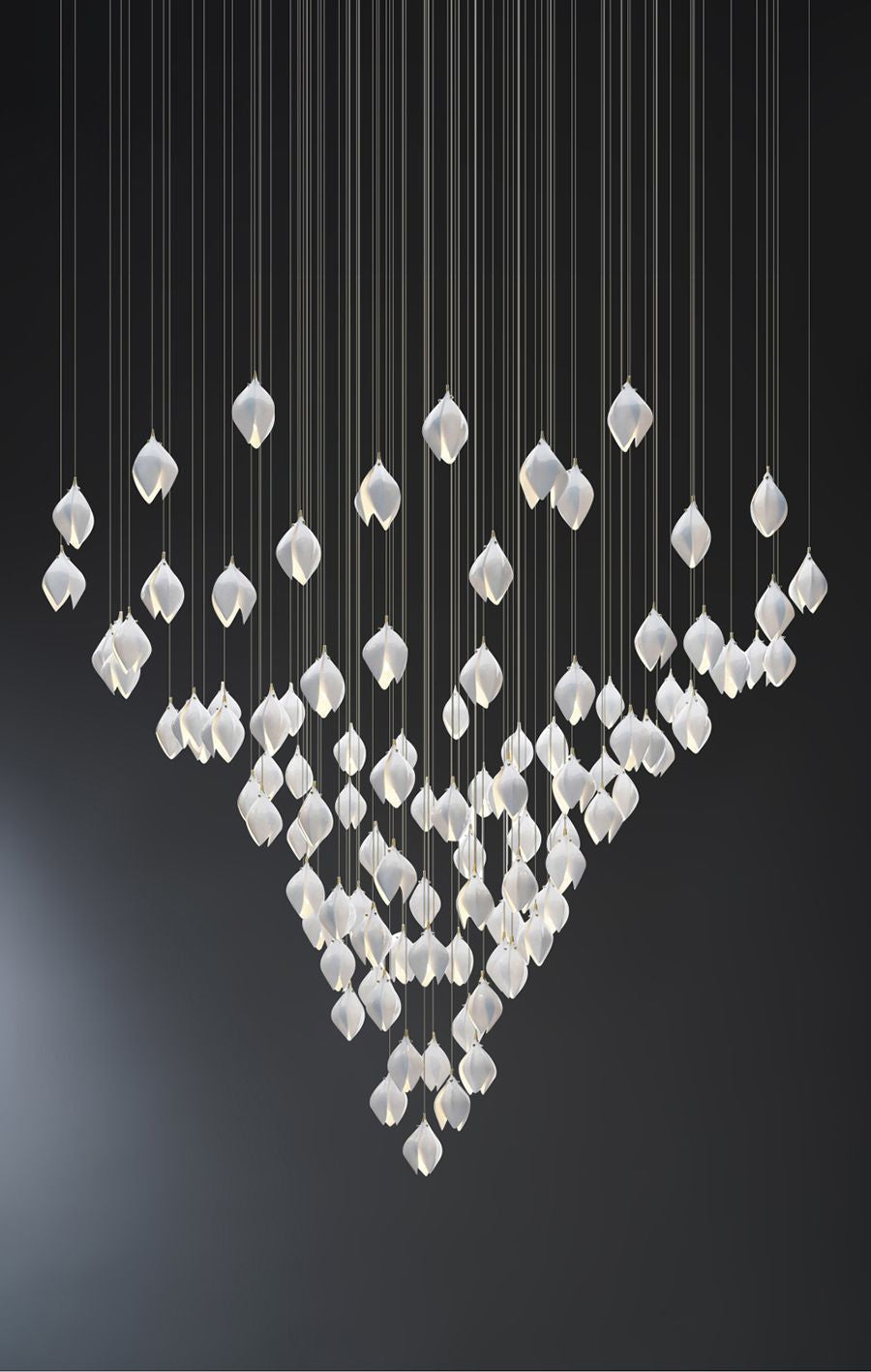 Bloom Chandelier, in white - view 5