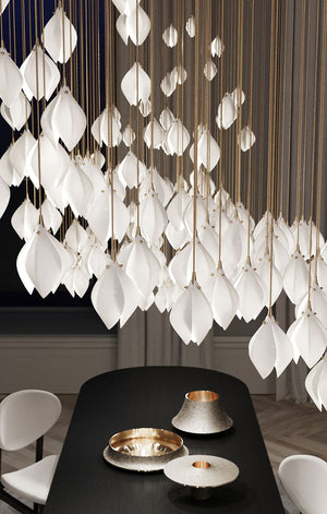 Bloom Chandelier, in white - view 16