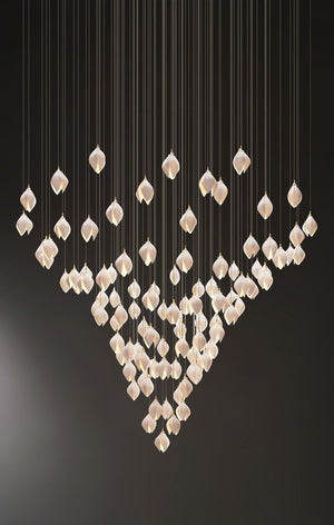 Bloom Chandelier, in white - view 6
