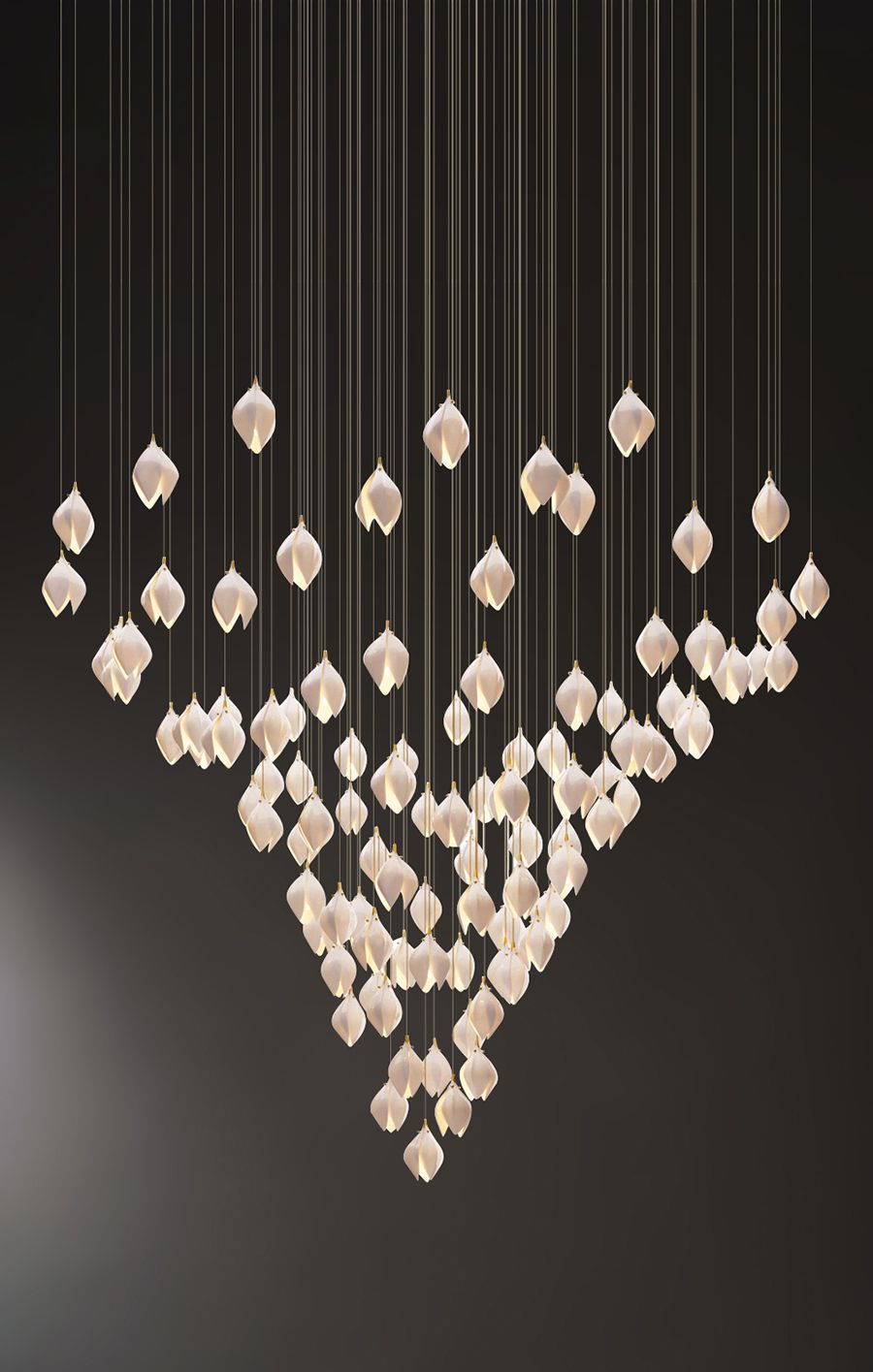 Bloom Chandelier, in white - view 6