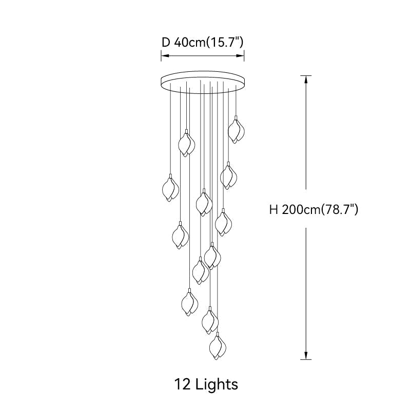 Bloom Porcelain Petals Pendant Light - view 21