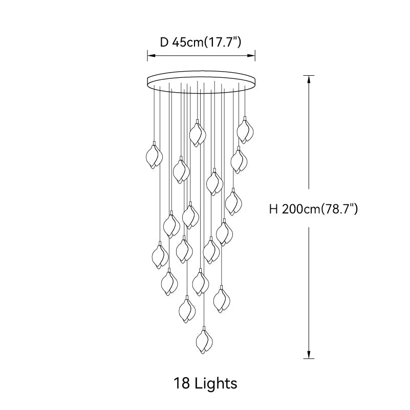 Bloom Porcelain Petals Pendant Light - view 22