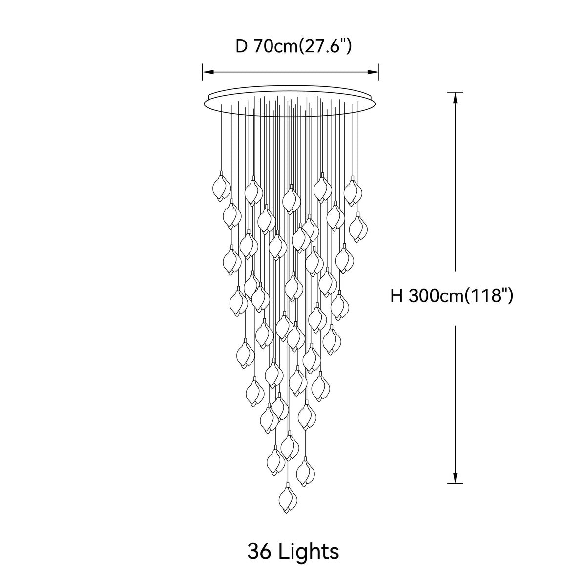 Bloom Porcelain Petals Pendant Light - view 26