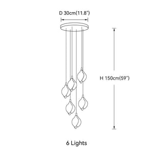 Bloom Porcelain Petals Pendant Light - view 19