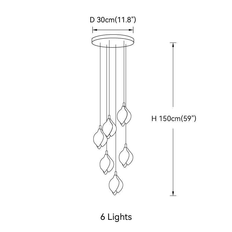 Bloom Porcelain Petals Pendant Light - view 19