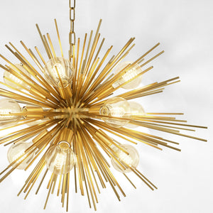 Pluto Modern Brass Chandelier - Brass - view 2