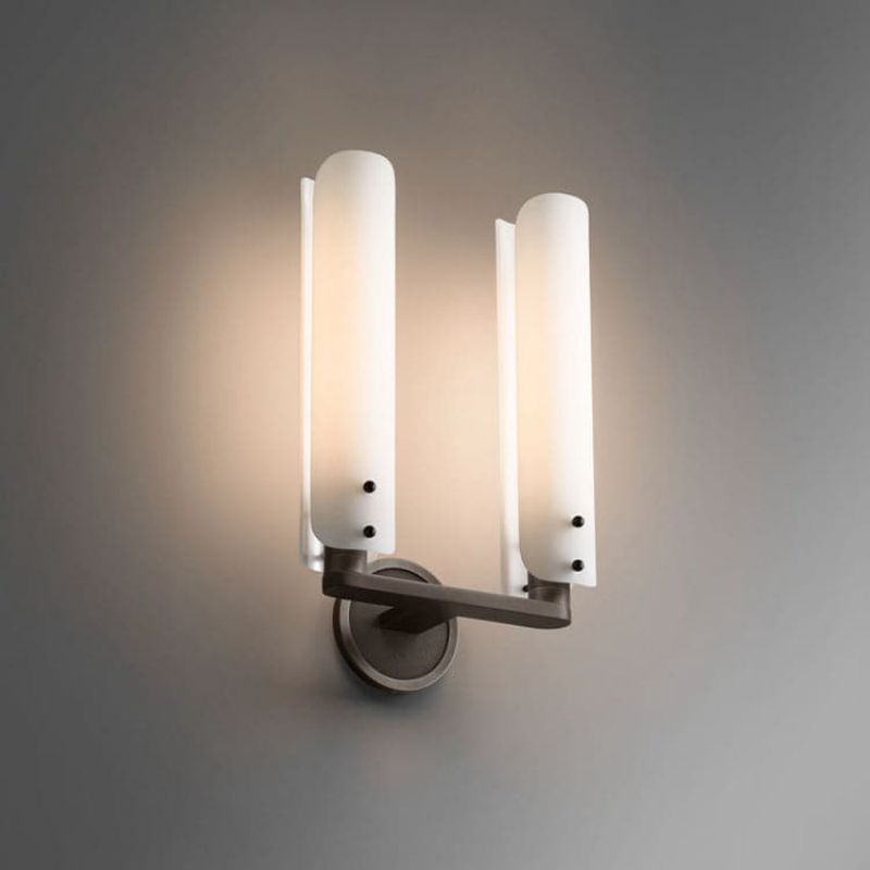 Beryl Double White Glass Shard Wall Light, chandelier - view 5