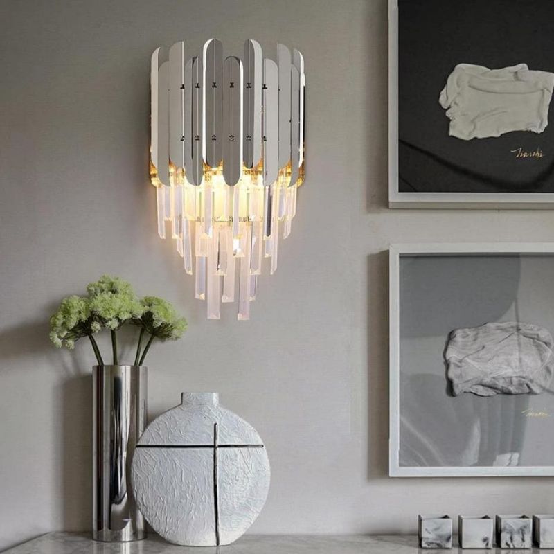 Natasha Conical Clear Crystal Wall Sconce 16"H, chandelier - view 4