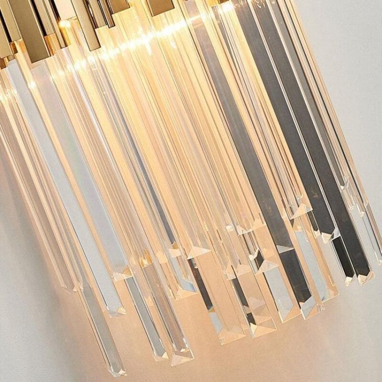 Gold Clear Crystal Wall Sconce 18"H, chandelier - view 6