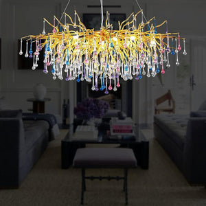 Doris Rain Crystal Branch Chandelier 54"L - view 4