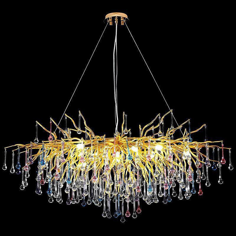 Doris Rain Crystal Branch Chandelier 54"L - view 2