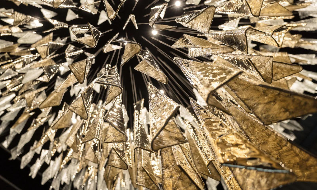 Galaxy Breeze Meteor Shower Crystal Spiral Chandelier - view 15