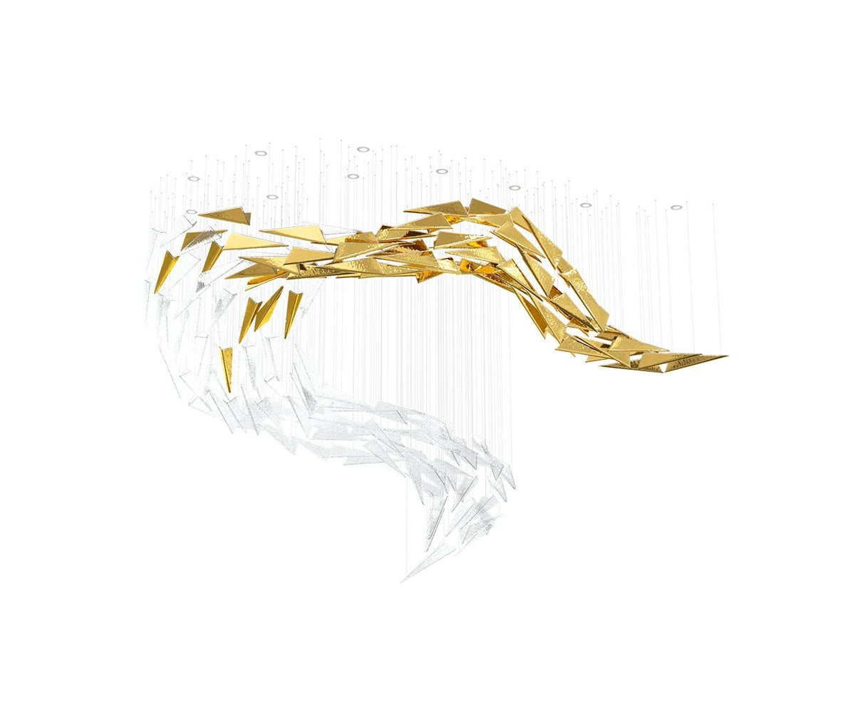 Galaxy Breeze Meteor Shower Crystal Spiral Chandelier - view 29