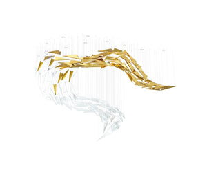 Galaxy Breeze Meteor Shower Crystal Spiral Chandelier - view 29