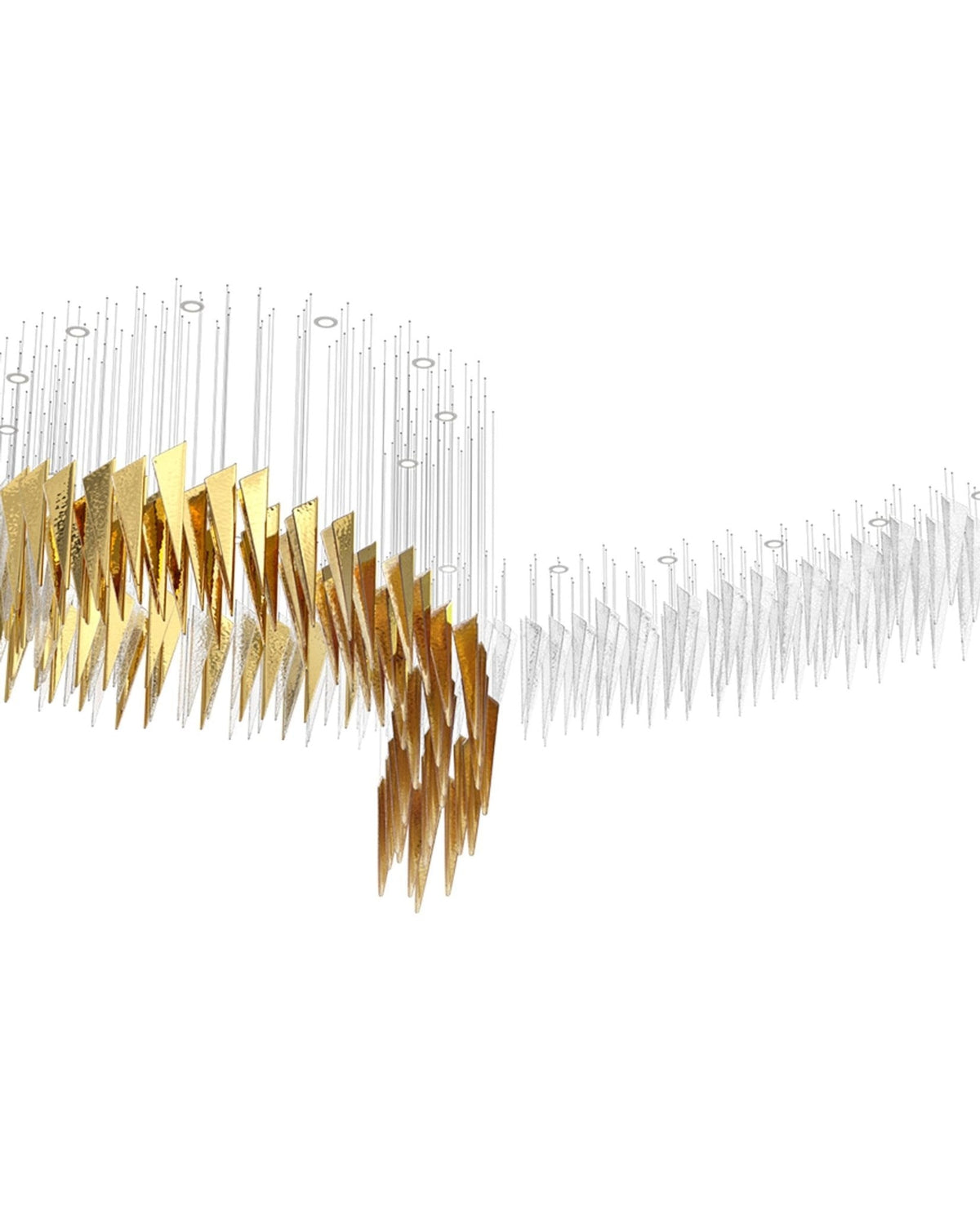 Galaxy Breeze Meteor Shower Crystal Spiral Chandelier - view 10