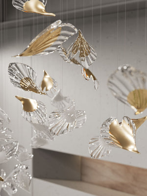 Galaxy Breezeleaf Meteor Shower Crystal Spiral Chandelier - view 4