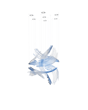 Brush Art Crystal Glass Spiral Chandelier - view 9