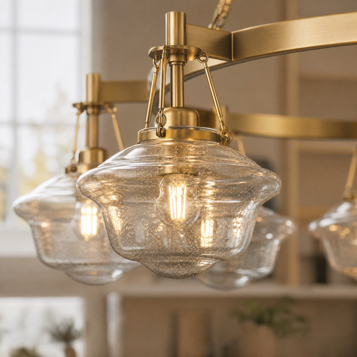 Bubble Glass 8-Light Round Pendant D1000, chandelier - view 4