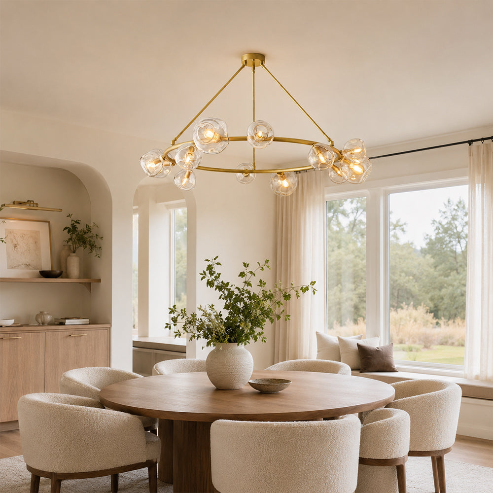 Bubora Clear Glass Round Chandelier - view 9