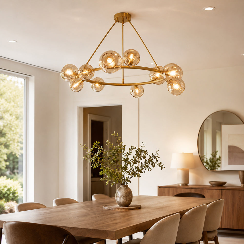 Bubora Smoke Glass Round Chandelier - view 9