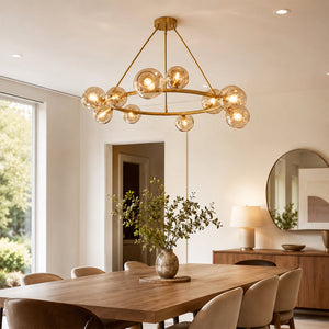 Bubora Smoke Glass Round Chandelier - view 9