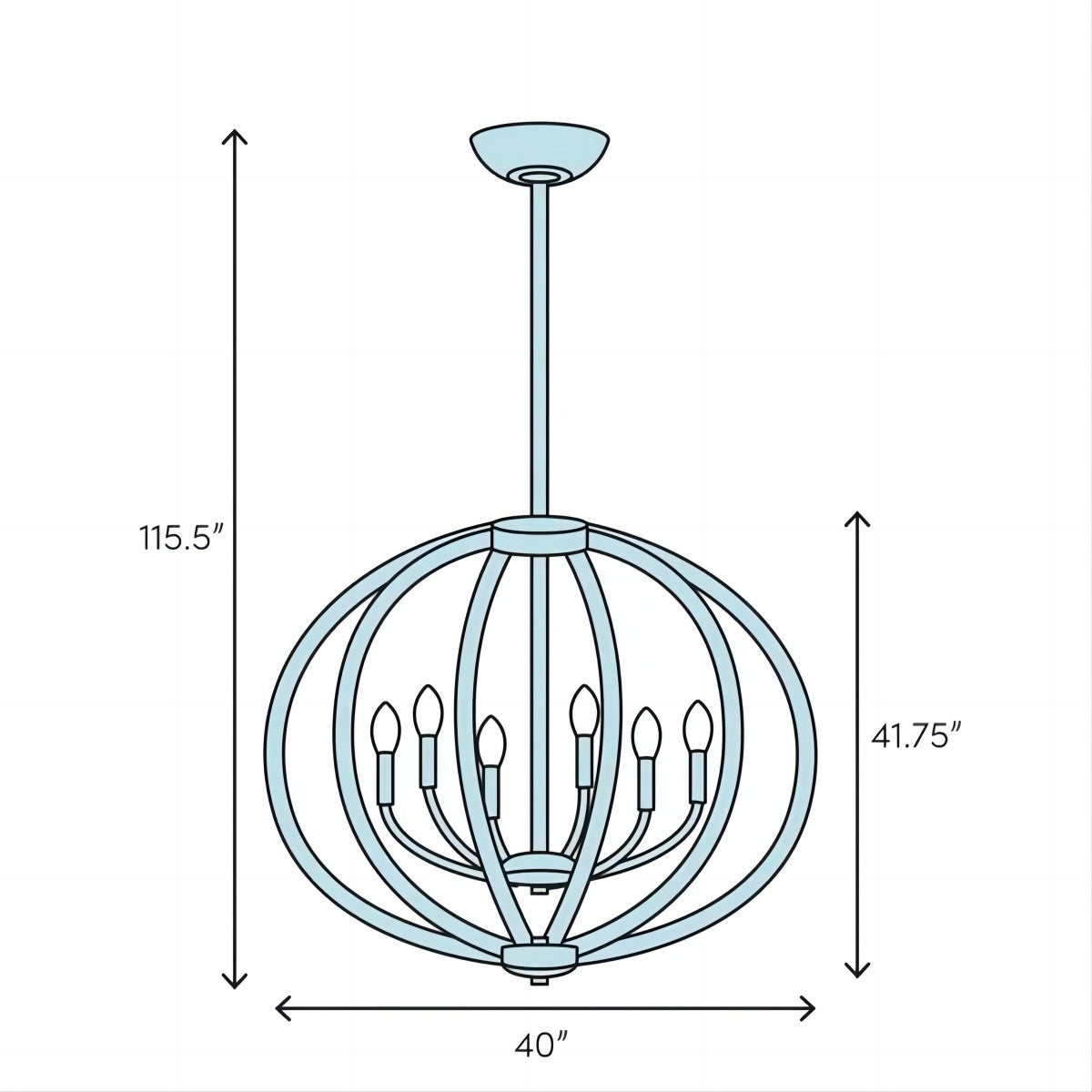 Butterfly 12 Lights Crystal Chandelier - view 4
