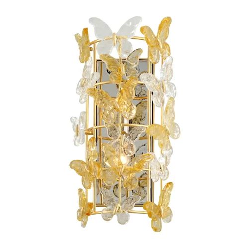 Butterfly 2 Lights Crystal  Wall Sconce, chandelier