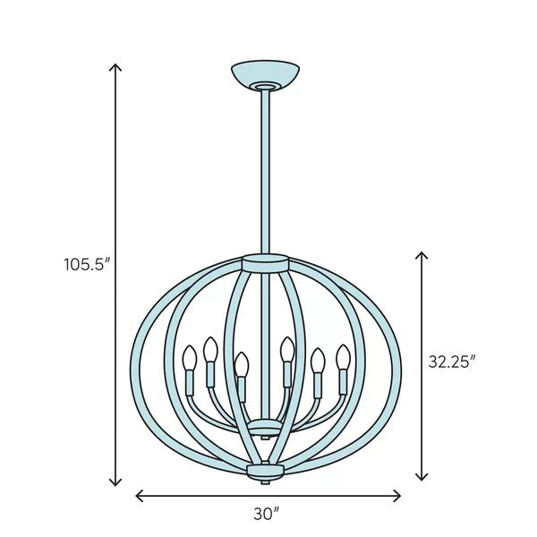 Butterfly 8 Lights Crystal Chandelier - view 3