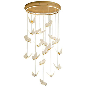 Butterfly Chandelierv Modern Metal Disk Acrylic Ceiling Light - view 15