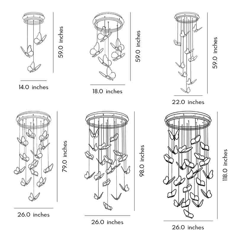 Butterfly Chandelierv Modern Metal Disk Acrylic Ceiling Light - view 16