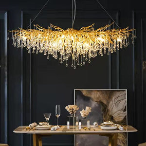 Stunning Tree Branch Crystal Chandelier with Clear Teardrop-shaped for Living/Dining Room - view 2