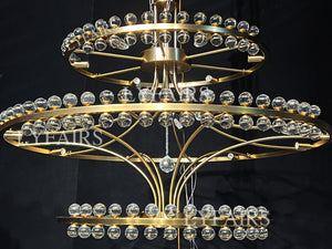 Modern 2/3 Ring Glass Ball Chandelier for Low-ceiling - view 7