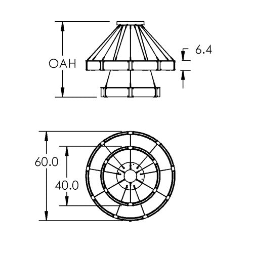 Modern Light Luxury Two-tier Glass Ring Chandelier - view 8