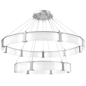 Modern Light Luxury Two-tier Glass Ring Chandelier - view 7