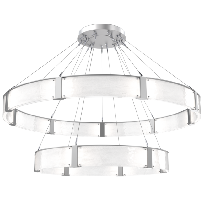 Modern Light Luxury Two-tier Glass Ring Chandelier - view 7