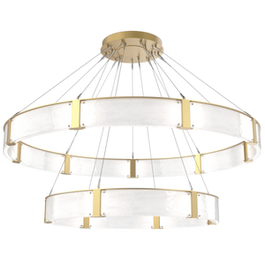 Modern Light Luxury Two-tier Glass Ring Chandelier - view 6