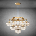 Coraline Clear Glass Round Chandelier 36"
