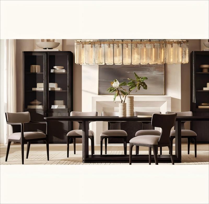 Calame Glass Rectangular Chandelier 60" - view 5