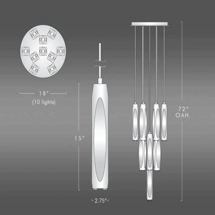 Camellia Crystal 10-Light Round Chandelier - view 4