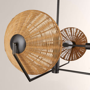 Camilla Round Rattan Chandelier - view 3