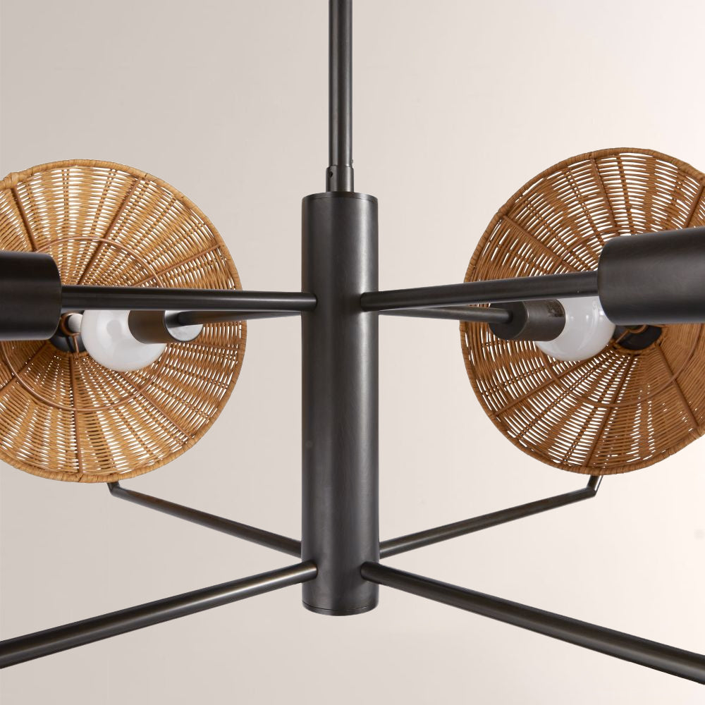 Camilla Round Rattan Chandelier - view 4