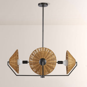 Camilla Round Rattan Chandelier - view 6