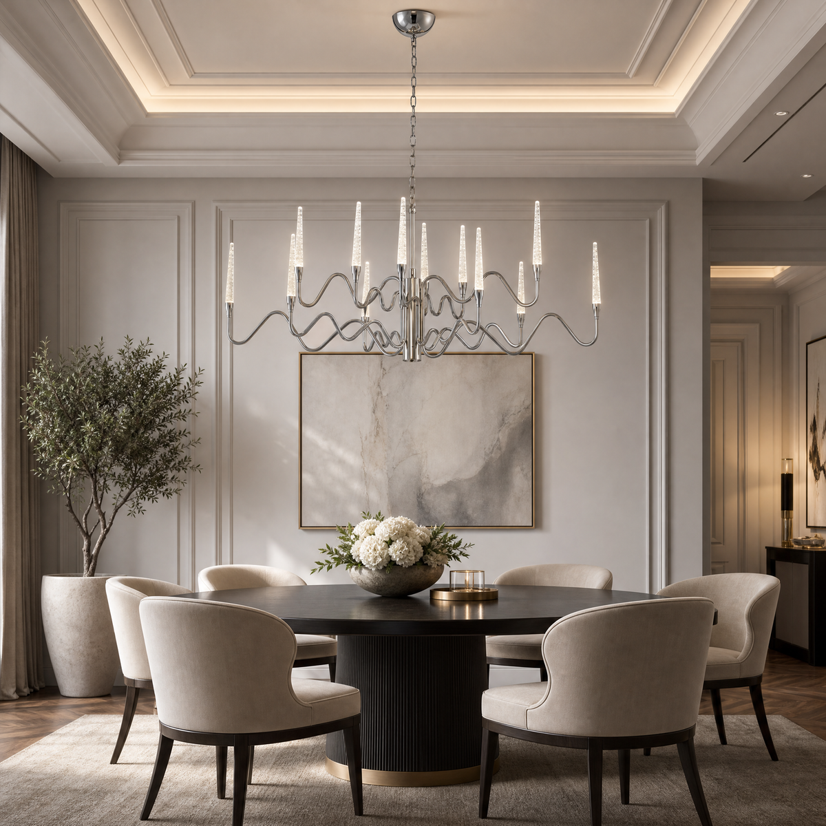 Ashford Modern Oval Chandelier 47.2"L - view 4
