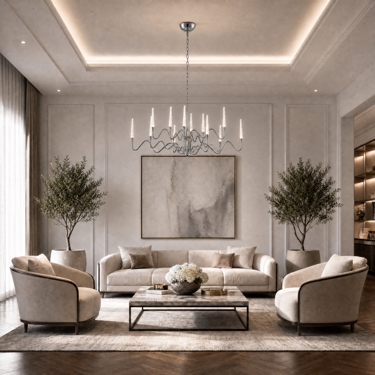 Ashford Modern Oval Chandelier 47.2"L - view 7