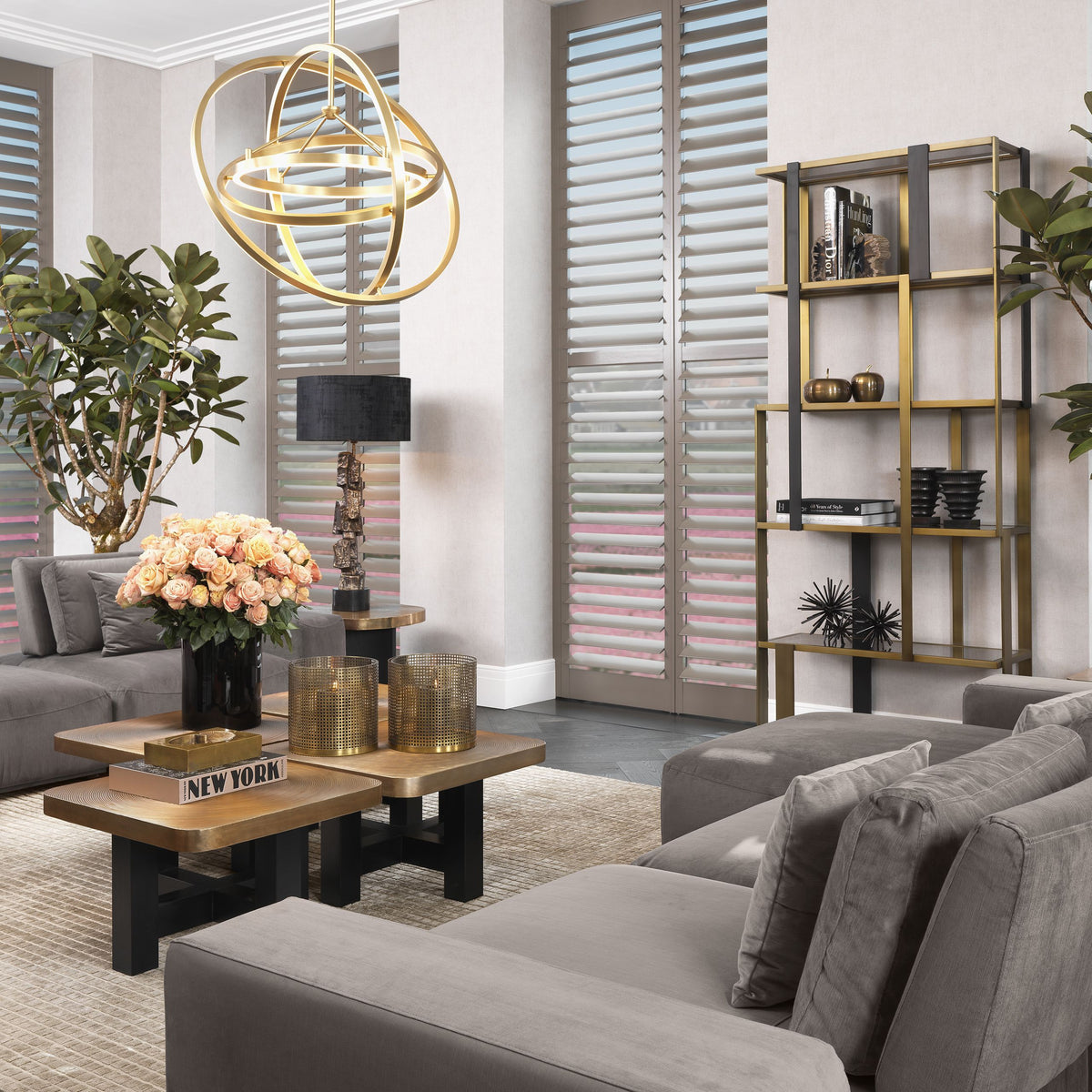 Cooper Modern Brass Chandelier - Brass/Bronze - view 11