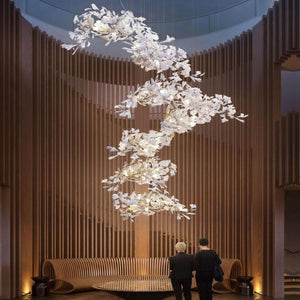 Ceramic Ginkgo Branch Chandelier Light - view 2
