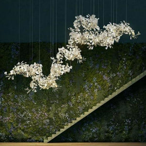 Ceramic Ginkgo Branch Chandelier Light - view 6